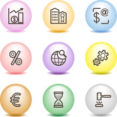 Color ball web icons, set 25