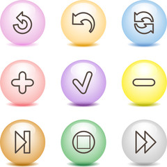 Color ball web icons, set 29