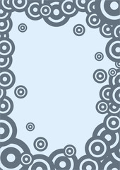 vector blue grey circles frame