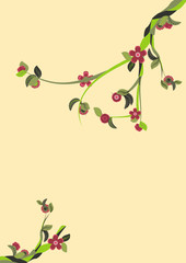 vector blossoming brunch background