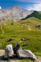 Fototapeta na wymiar Paysage des Hautes-Alpes (Col de Vars)