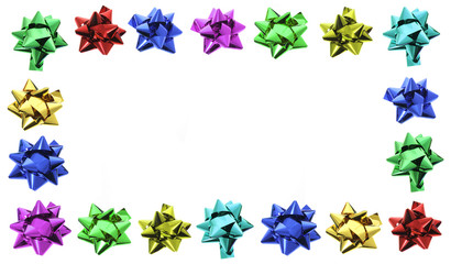 Star Bows on Isolated White Background