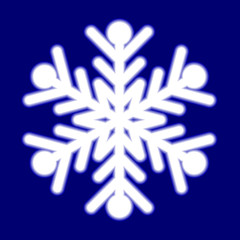 Beautiful luminous snowflake.
