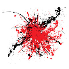 Ink splat two color tone ideal background or icon