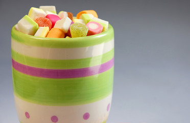 Party candy mix in cup