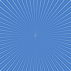 Abstract white rays on a soft blue background