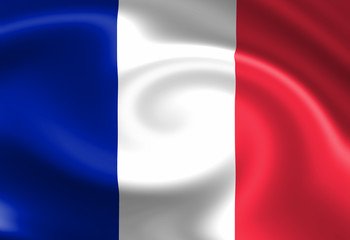 Obraz premium French flag waving in the wind