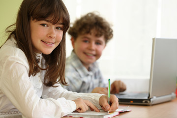Fototapeta premium Kids learning