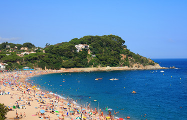 Fenals beach at Lloret de Mar (Costa Brava, Catalonia, Spain)