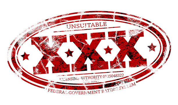Detailed rubber stamp of three Xs