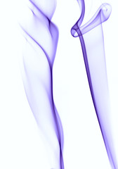 magenta smoke from a cigarette in white background