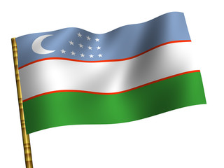 National Flag. Uzbekistan