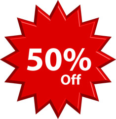 50% Off Sticker