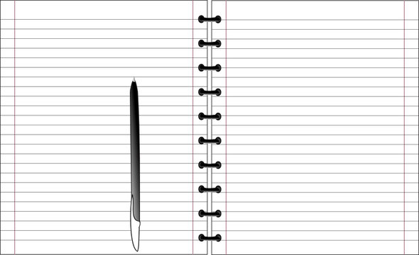quaderno  e penna