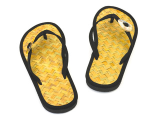 Beach shoes isolated on white background
