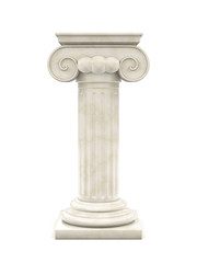 Naklejka premium marmurowa kolumna na białym tle