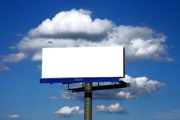 Blank advertising billboard