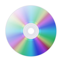 CD (DVD) isolated on white - obrazy, fototapety, plakaty