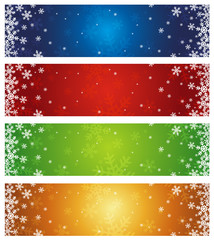 color christmas banners