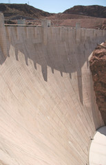 Mighty wall of a Hoover Dam. Nevada. USA