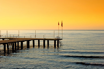 Fototapeta premium Sunset at Mediterrannean Sea