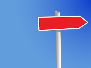 Signpost with one arrow (XXL) to add your own text