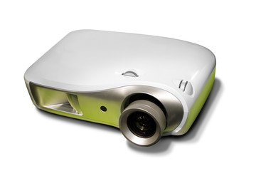 new grey projector isolated on white background