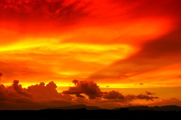Sunset in the Southeastern section of Arizona