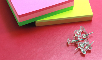 office supplies on a bright background