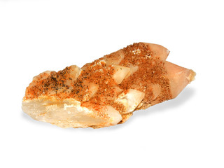 Crystals of a kaltsit on a white background