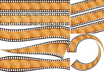 Obraz premium Set film tapes Аbstract elements