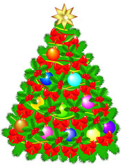 Christmas and New Year background Christmas tree