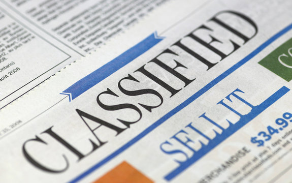 Newspapers - Classified section