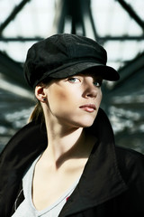 fashion shooting at industrial park