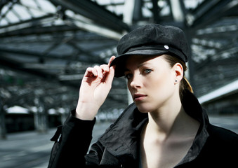 fashion shooting at industrial park