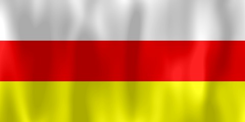 Naklejka premium drapeau ossétie du sud south ossetia flag