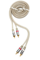modern audio cable with a gold covering