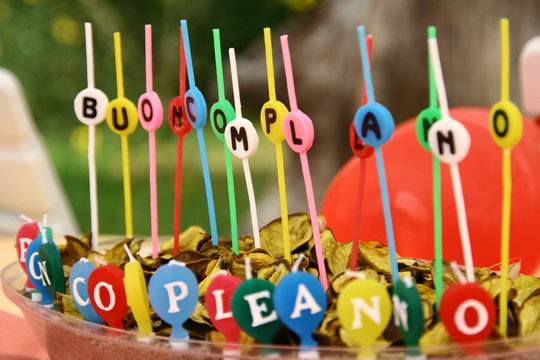 Anniversaire Buen Compleano Gateau Fete Bougies