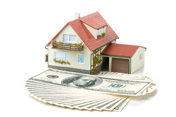 Miniature House and Money..Buying house concept