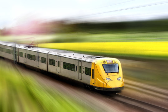 Fototapeta Train in motion