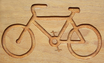 ETCHING OF A BICYCLE.