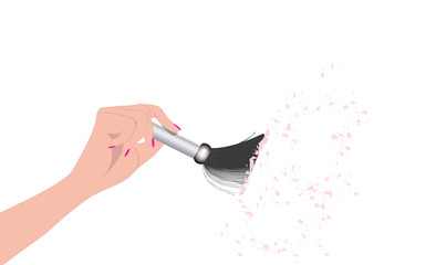 Main tenant un pinceau