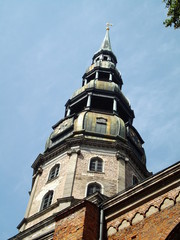 Fototapeta na wymiar Old Riga, St Peter's Church