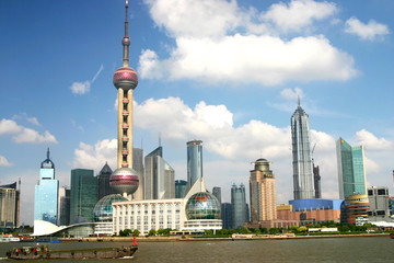 Naklejka premium Szanghaj, republika chińska - panorama