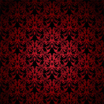 Red and black floral inspired background that seamlessly tiles