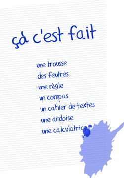 liste pour la rentr&eacute;e
