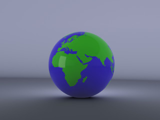 Dark blue globe