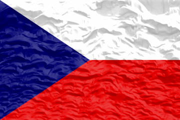 Waved Czech Rebuplic  Flag