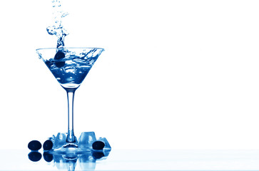 martini glass splash bar background