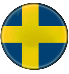 Buttonized Sweden Flag